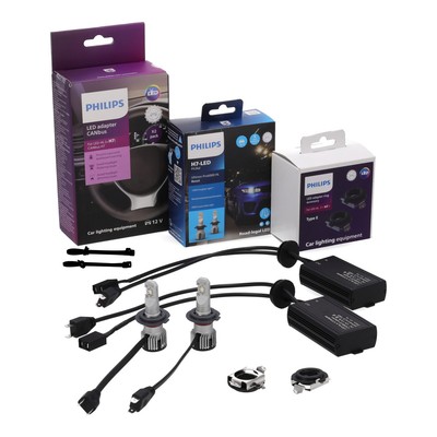 2x PHILIPS Ultinon Pro6000 HL Boost H7 LED + Adapter für MERCEDES W204 Facelift