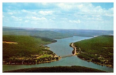 Postcard AERIAL VIEW SCENE Oakland Maryland MD m/09 AT2815