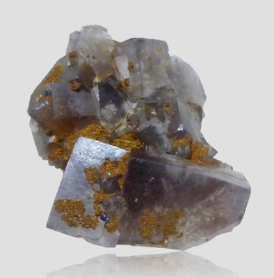 FLUORITE & CHALCOPYRITE CRYSTALS - FRAZERS HUSH MINE, ROOKHOPE, UK