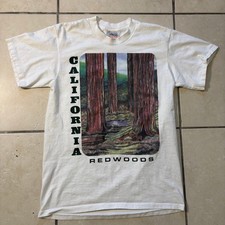 Vintage Oneita California Redwoods T-Shirt White Single Stitch 90s Made in USA M