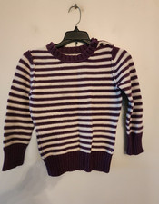 American eagle purple white stripped knitted sweater size juniors medium