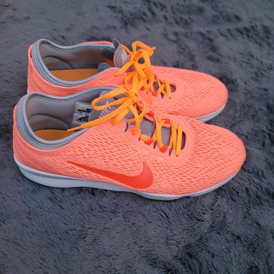 NIKE ZOOM FIT WOMEN'S BRIGHT CRIMSON/LAVA GLOW TRAINING SHOES SZ 9, 704658-601