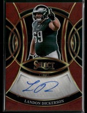 2025 Panini Select #SP-LDN Landon Dickerson Signatures Maroon Prizm #/75