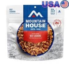 Freeze-Dried Lasagna Meat Sauce Backpacking Food Quick Prep 2 Servings New