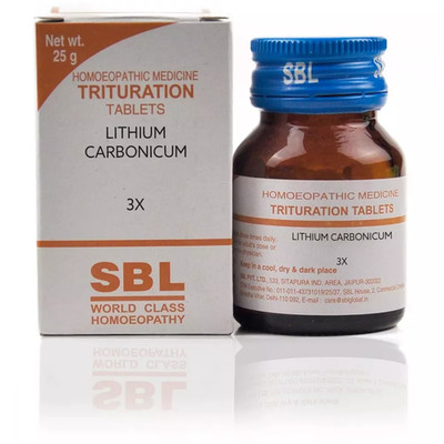 SBL Homeopathic Lithium Carbonicum 3X (25gm Tablets)