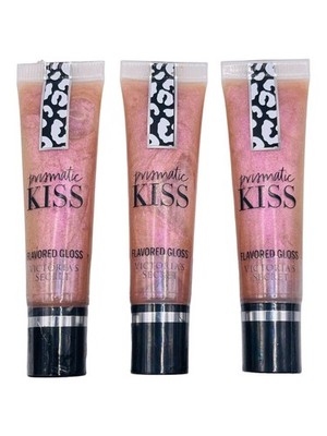 Victoria's Secret Peach Gleam  Prismatic Kiss Flavored Lip Gloss - 3 PACK