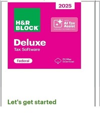H R Block Tax Software DELUXE 2025 PC/MAC KEY LlNK SENT lNSTANT-LY Fed State 