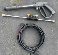 2300PSI Spray Gun & 18" Extension Wand w/ Quick Connect M22 MPT x 1/4" and Hose