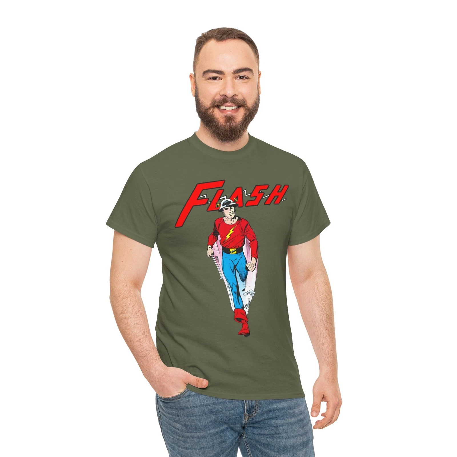 Golden Age Flash T-Shirt - John Byrne Art - DC Comics - Jay Garrick - JSA