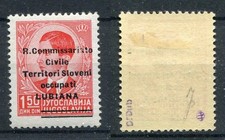 LJUBLJANA OCC. ITALIAN 1941 MODIFIED OVERPRINT 1.50 RED MLH* CAT. 34