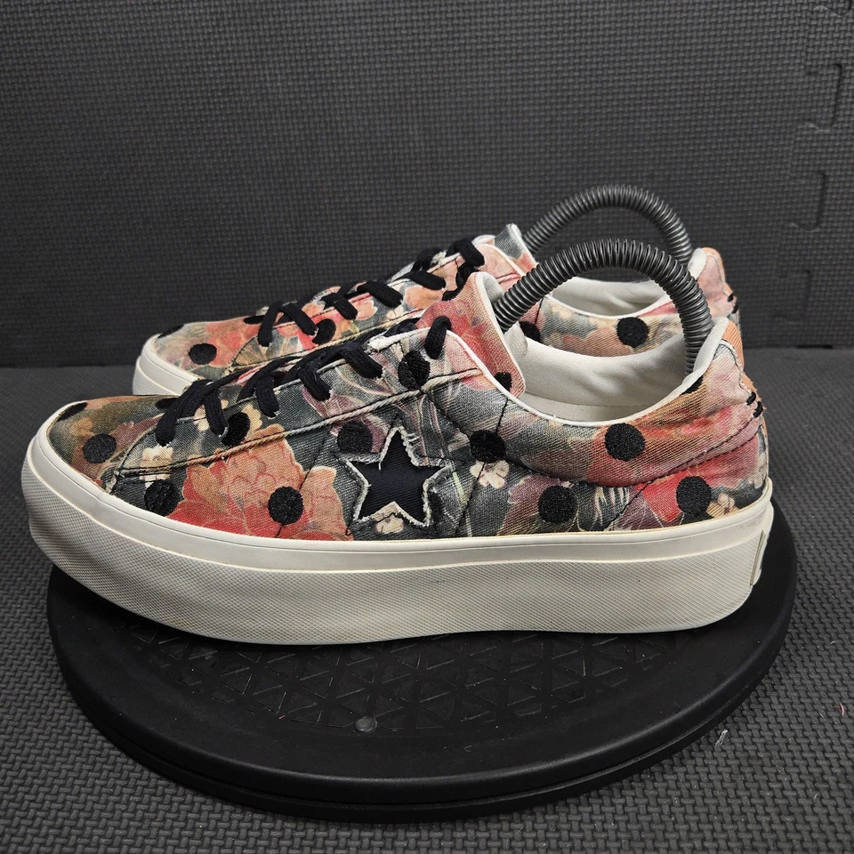 匡威 Converse One Star 鞋女式 8.5 码厚底花卉圆点 560698C — 第 3/4 张图片