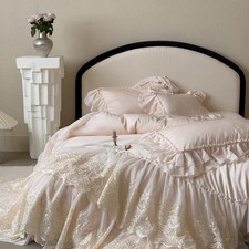 Luxury 100 Cotton Bedding Set Embroidery Duvet Cover Bed Sheet 2 Pillowcases