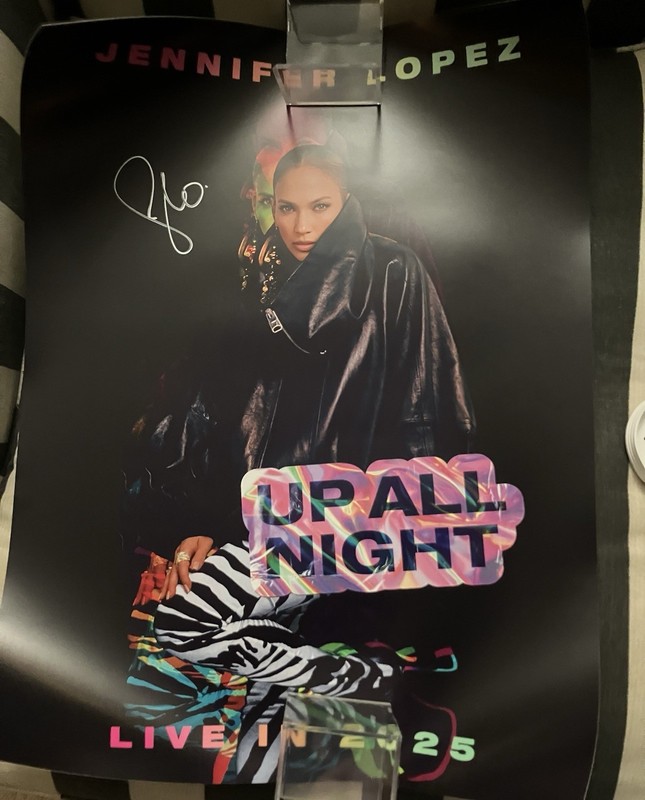 Jennifer Lopez Official SIGNED POSTER Up All Night Tour 2025 JLO Limited Ed