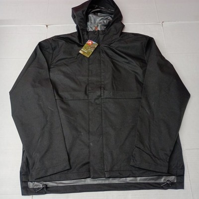 Ozark Trail Rain Jacket Men's Size XL Black Cove Waterproof Hooded Lined Pockets