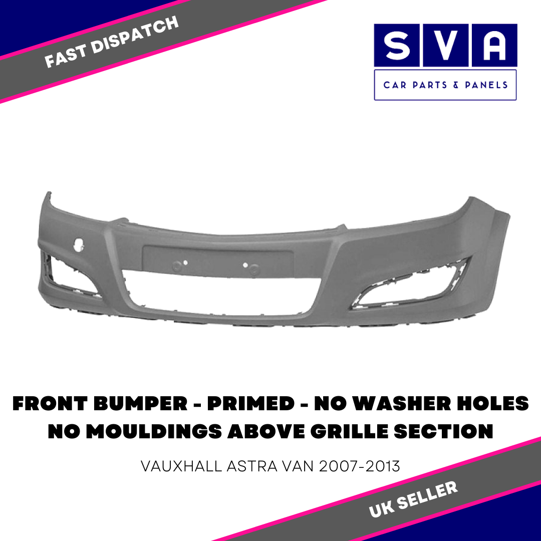 Front Bumper - Primed - For Vauxhall Astra Van 2007-2013 - Insurance Approved