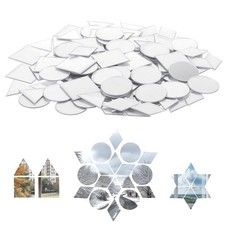 Ouligay 120 PCS 4 Shapes Small Mirrors for Crafts, Small Craft Mirrors Fancy ...