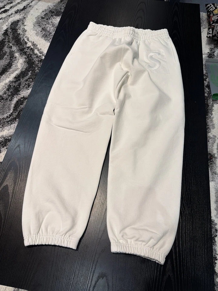 Pantalones deportivos Supreme S Logo blancos (PS25) nuevos talla grande **RAROS SUPREME* Foto 3 de 4