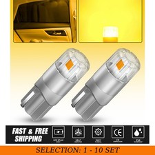 2-20x Auxito T10 194 W5w Led License Plate Glove Reading Light Bulb Amber 2us2t