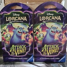 Disney Lorcana: Attack of the Vine Sleeved Booster Packs 2 Pack Lot