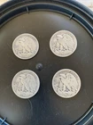 LOT OF 4 - 90% Silver Walking Liberty Half Dollars Circulated  1941 42 43 And 44