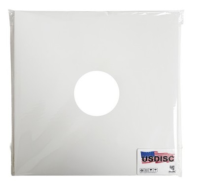 USDISC Record Jackets 12'', LP, Cardboard, 350g Center Hole (White) Lot