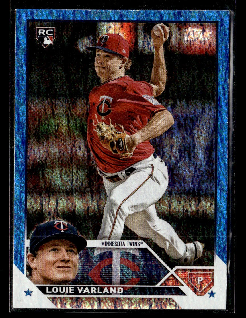 2023 Topps #441 Louie Varland Blue Foilboard Rookie #/999 Card Minnesota Twins