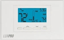 Lux Pro P621U-010 Programmable 5-1-1 Day Thermostat, 2 Heat, 1 Cool, White 