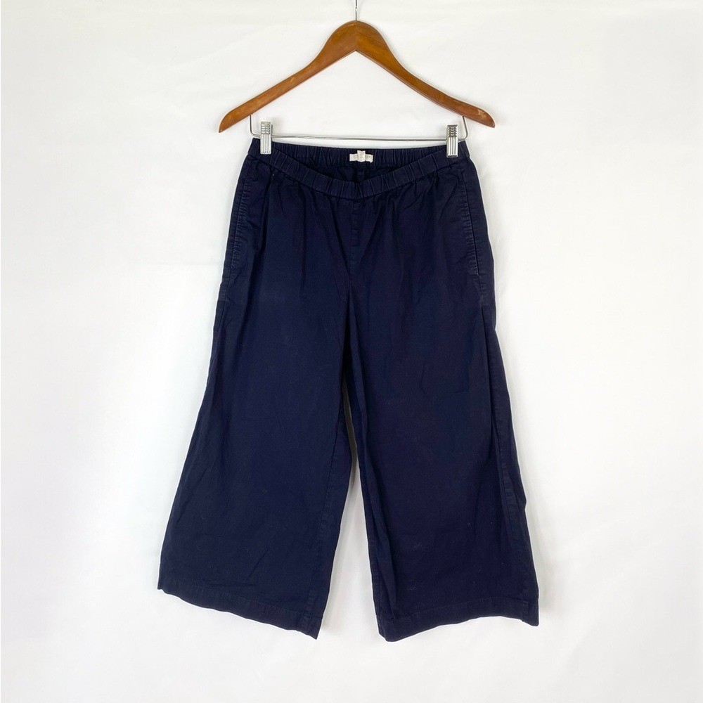 Eileen Fisher Organic Cotton Cropped Wide Leg High Rise Lightweight Pants Size S
