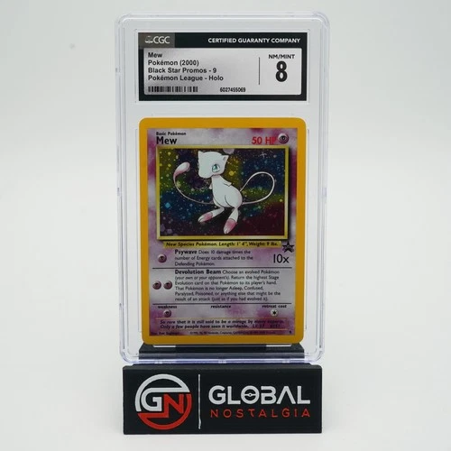 Mew #9 Holo Pokemon League Black Star Promo Pokemon 2000 CGC 8