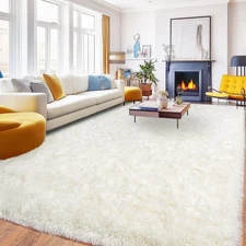 8x10 Area Rugs for Living Room, Ultra Soft Fluffy Shag Floor Carpet, Modern I...