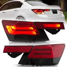 Pair VLAND LED Tail Lights For Honda Accord EX EX-L Sedan 2008-2012 w/Sequential