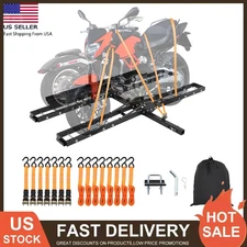 Motorcycle Hitch Carrier,Dual Motorcycle Carrier Hitch Mount with Ramp 600LBS US
