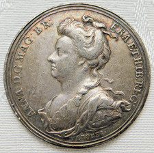 SUPERB CONDITION 1707 QUEEN ANNE UNION OF ENGLAND & SCOTLAND CROKER MEDAL COIN
