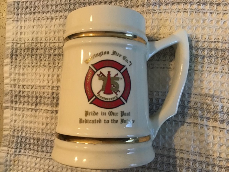 Barrington NJ Fire Dept Beer Stein 1982