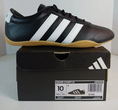 adidas Grand Court Lo 'Black White' Soccer Sneaker Shoes Womens 10 US - Image 1 of 4