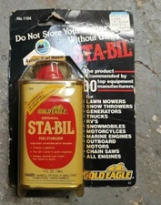 VINTAGE GOLD EAGLE STA-BIL GAS STABILIZER  FULL TIN OIL CAN GOLD EAGLE CO. 