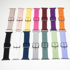 Silicone Band Strap With Buckle For Apple Watch iWatch Series 1-10 Ultra 38-49mm