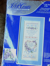 The Time to Be Happy is Now Stamped Cross Stitch Sampler Kit