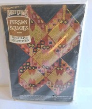 Aunt Lydia's Persian Squares Traditional 504 Punch Needle Rug Pattern 24" x 36"