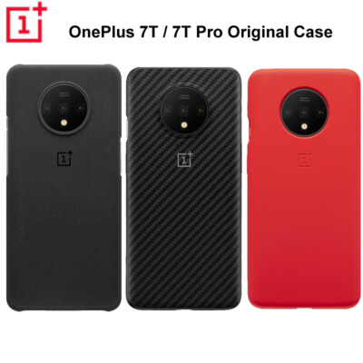 Original Official OnePlus 7T 7T Pro Karbon Sandstone Nylon Bumper Silicone Case