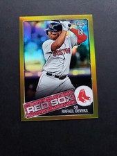 2020 Topps Chrome Ben Baller Rafael Devers 1985 Insert /50 Gold Refractor 85-TC8