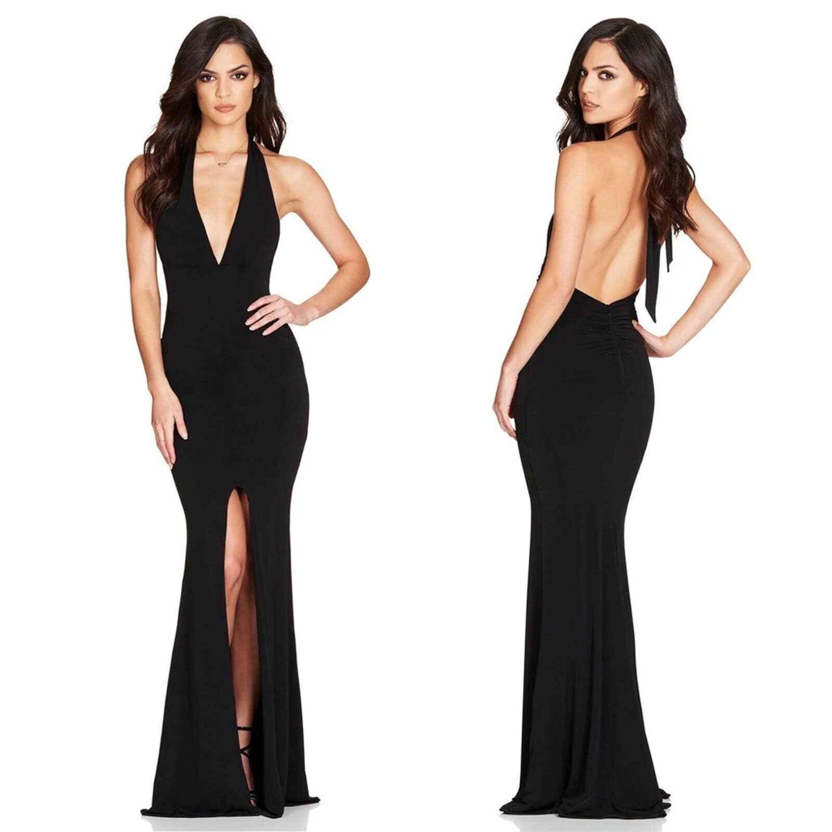 Nookie x REVOLVE Illegal Halter Gown in Black