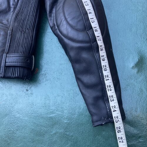 Belstaff Vintage Leather Motorcycle Jacket Womens S/M With Armour Padding Black - Picture 5 of 21