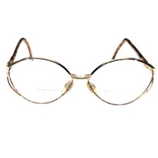 Vtg Valentino Eyeglasses Frames Gold Tortoise V364 906 Oversized 80s 56-14-130