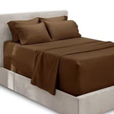 Sheets - Fits Mattress 18-24 Inches Deep - Sheets Twin Brown Extra Deep Pocket