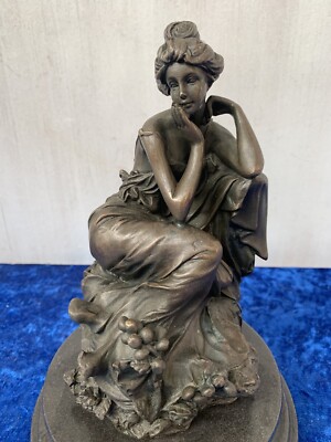 Original antike Bronze signiert MILO Statue