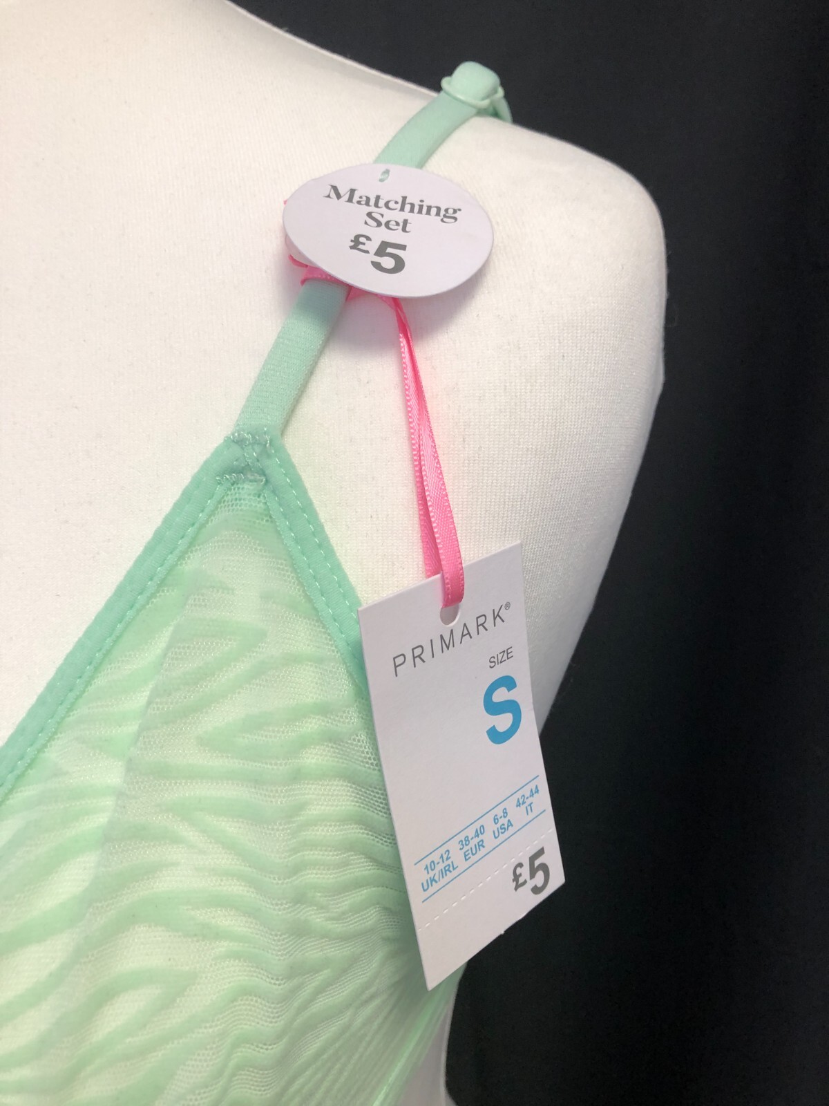 Primark Bralette S Mint Velvet Animal Pattern Non Wired Non Padded BNWT image 4