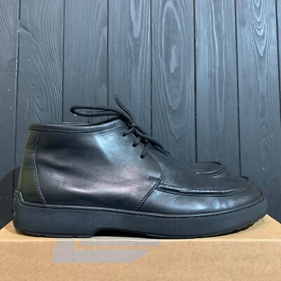 Louis Vuitton Black Leather Chukka Men's Boots Size 8.5