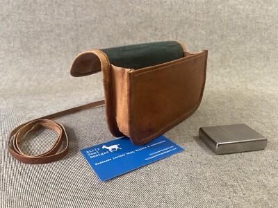 leather tobacco pouch ebay Leather Tobacco Pouch Wallet WTP 50gm Simple Handmade Goat Leather