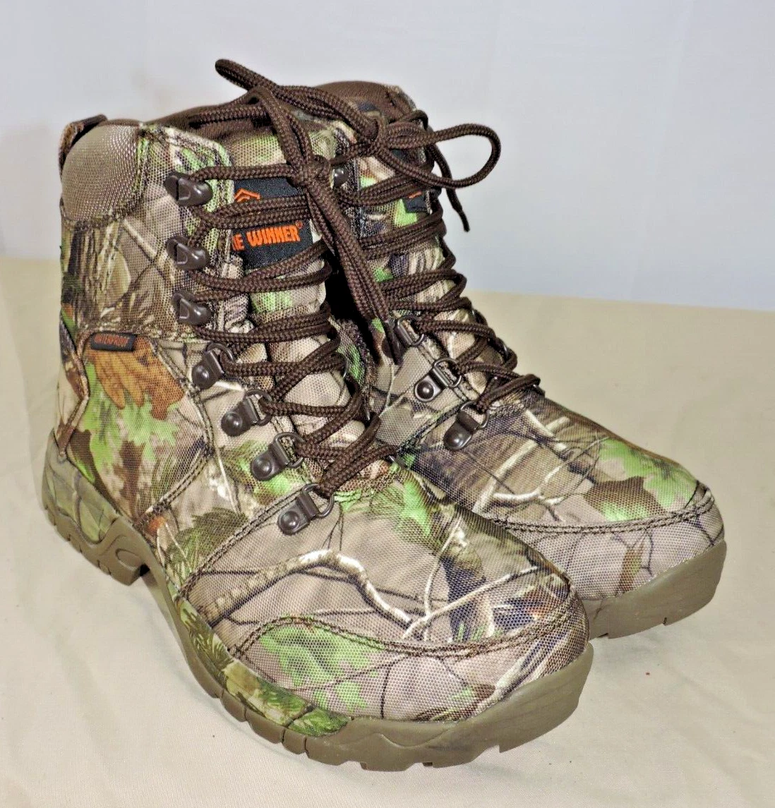 Game Winner Boots Men's Camouflage Hiking Camping Climbing Comfort Size 7 M US